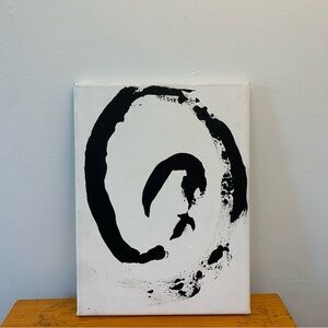 Black and White Abstract Expressionist Painting